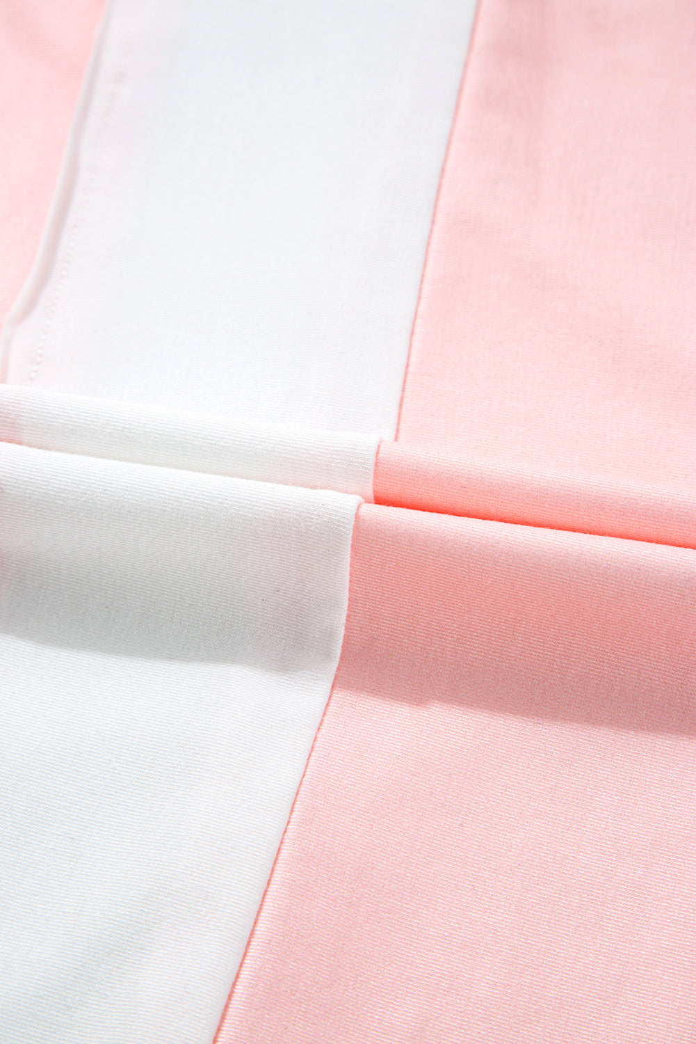 Pink Stars and Stripes Printed Crewneck Independence Day T Shirt