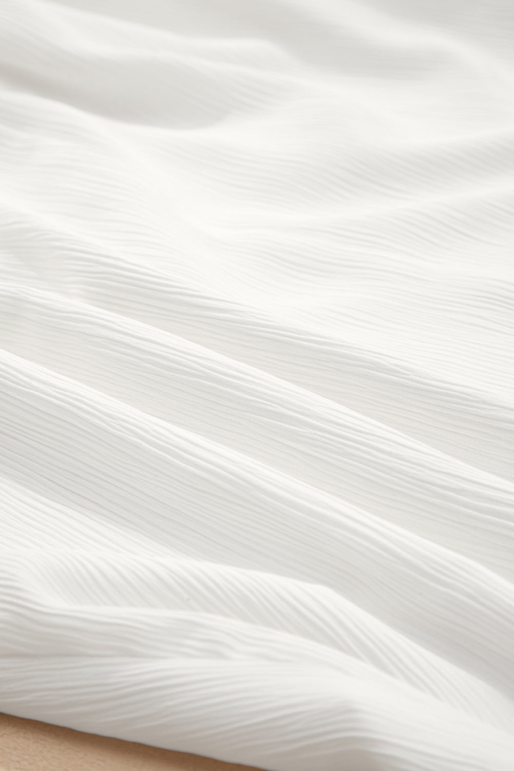 White Frilly Off Shoulder Lace Insert Sleeve Textured Blouse