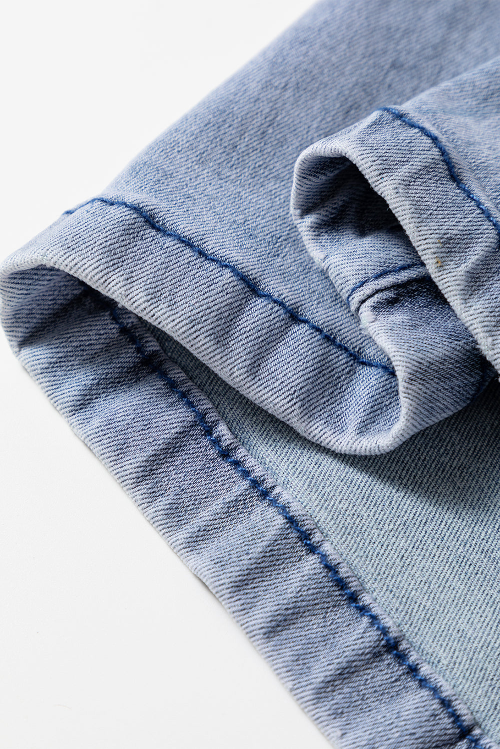 Beau Blue High Waist Button Zip Fly Bell Bottom Jeans