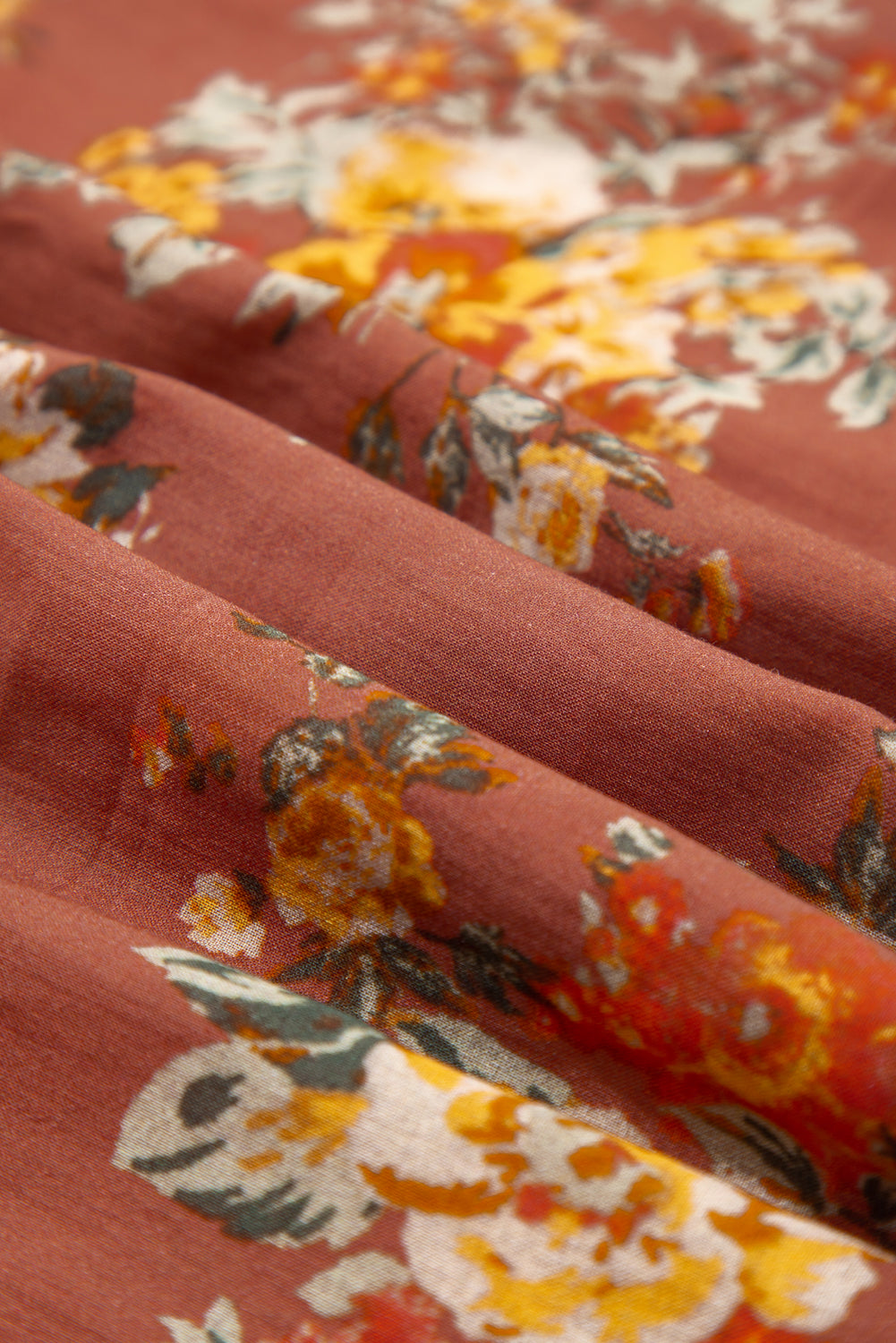 Red Floral Puff Sleeve Square Neck Knot Open Back Mini Dress