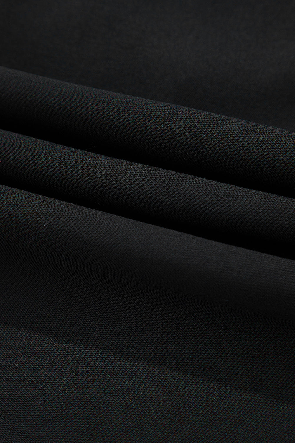 Black Pinched V Neck Tie Loose Tank Top