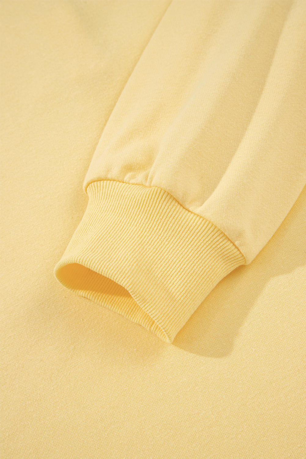 Yellow Cream Button Collar Drop Shoulder Pullover and Shorts 2pcs Outfit